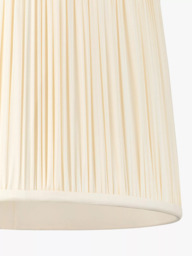 John Lewis Lymington Pleated Silk Tapered Lampshade - thumbnail 4