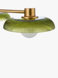 John Lewis Platera Glass 3 Arm Semi Flush Ceiling Light, Green - thumbnail 5