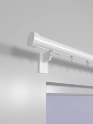 John Lewis Made to Order Select Gliding Curtain Pole with Stud Finial, Wall Fix, Dia.30mm - thumbnail 2