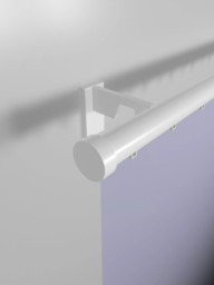 John Lewis Made to Order Select Gliding Curtain Pole with Stud Finial, Wall Fix, Dia.30mm - thumbnail 4