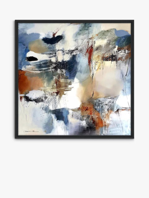 John Lewis Natasha Barnes 'Continuation' Framed Canvas Print, 64 x 64cm, Blue/Multi - image 1
