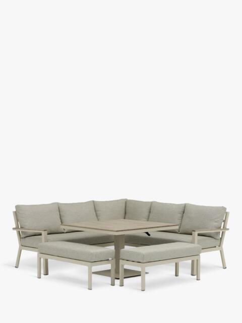 Bramblecrest Zurich 10-Seater Modular Garden Casual Dining Set with Height-Adjustable Table, Mocha - image 1