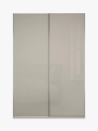 John Lewis Elstra 150cm Wardrobe with White Glass Sliding Doors - thumbnail 2