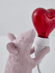Seletti Love Edition Mouse LED Table Lamp, Pink - thumbnail 4