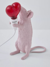 Seletti Love Edition Mouse LED Table Lamp, Pink - thumbnail 5