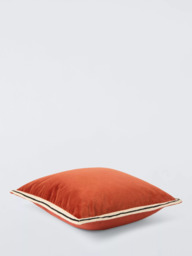 John Lewis Bordered Velvet Cushion - thumbnail 3