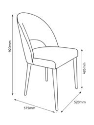 John Lewis Moritz II Dining Chair, Smoked Oak Leg - thumbnail 3