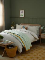 John Lewis Gingham Pure Cotton Weave Duvet Cover Set - thumbnail 6