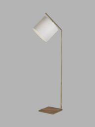John Lewis + Swoon Mendel Floor Lamp, Brass - thumbnail 1