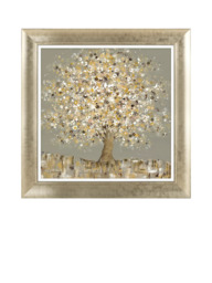 John Lewis Sara Otter 'Golden Glow' Framed Print, 70 x 70cm, Blue/Green