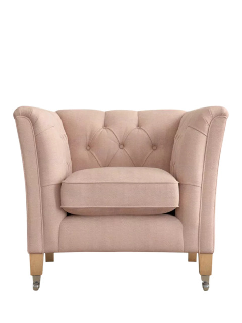 Laura Ashley Chatsworth Armchair, Oak Leg - image 1