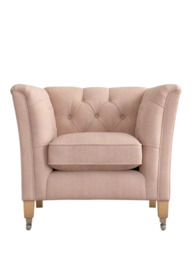 Laura Ashley Chatsworth Armchair, Oak Leg