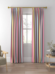 Harlequin Funfair Stripe Made to Measure Curtains or Roman Blind, Grape/Cherry - thumbnail 5