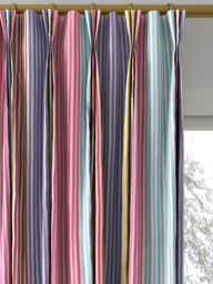 Harlequin Funfair Stripe Made to Measure Curtains or Roman Blind, Grape/Cherry - thumbnail 6