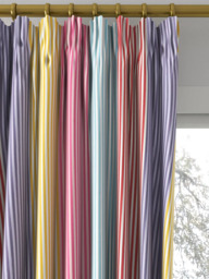 Harlequin Funfair Stripe Made to Measure Curtains or Roman Blind, Grape/Cherry - thumbnail 2