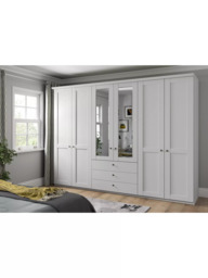 John Lewis Marlow 300cm Hinged Door Wardrobe with Mirrors & 3 Drawers - thumbnail 3