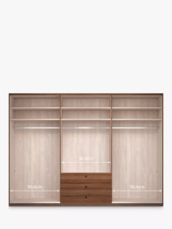 John Lewis Marlow 300cm Hinged Door Wardrobe with Mirrors & 3 Drawers - thumbnail 4
