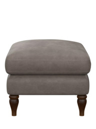 John Lewis Camber Leather Footstool, Dark Leg - thumbnail 3