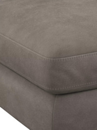 John Lewis Camber Leather Footstool, Dark Leg - thumbnail 6