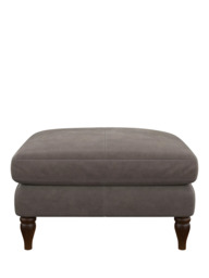 John Lewis Camber Leather Footstool, Dark Leg - thumbnail 5