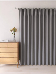 John Lewis Textured Weave Ultra Thermal Lined Pencil Pleat Door Curtain - thumbnail 4