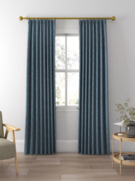 Sanderson Lymington Damask Made to Measure Curtains or Roman Blind, Mid Blue - thumbnail 3