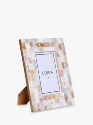 Libra Interiors Mother of Pearl Photo Frame, White - thumbnail 2
