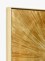 John Lewis 'Temptation' Abstract Framed Canvas Print, 100 x 100cm, Gold - thumbnail 3