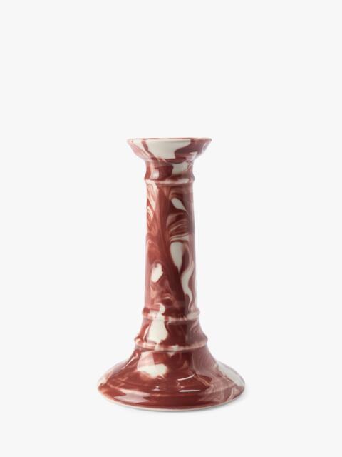 The Conran Shop Wardour Earthenware Candlestick, Burgundy - image 1