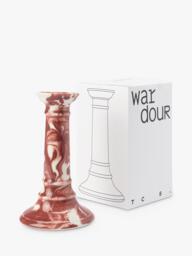 The Conran Shop Wardour Earthenware Candlestick, Burgundy - thumbnail 4