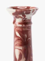 The Conran Shop Wardour Earthenware Candlestick, Burgundy - thumbnail 3