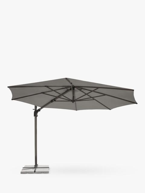 KETTLER Luna Aluminium Cantilever Round Parasol & Base, 3m - image 1