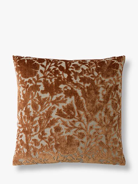 William Morris At Home Compton Velvet Cushion, Burnt Orange - image 1