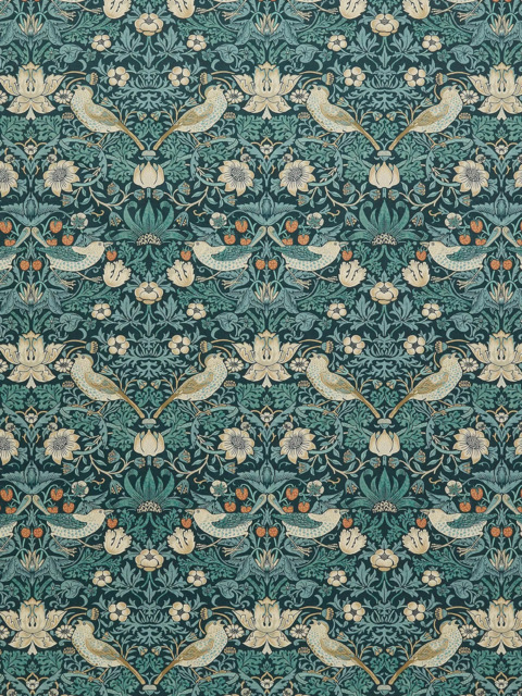 William Morris At Home Sunflower Made to Measure Curtains or Roman Blind, Madder - image 1
