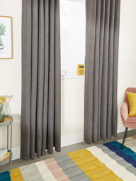 John Lewis Textured Weave Pair Blackout Lined Eyelet Curtains - thumbnail 4