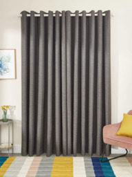 John Lewis Textured Weave Pair Blackout Lined Eyelet Curtains - thumbnail 5
