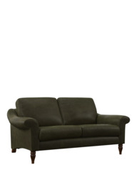 John Lewis Camber Medium 2 Seater Leather Sofa, Dark Leg - thumbnail 1
