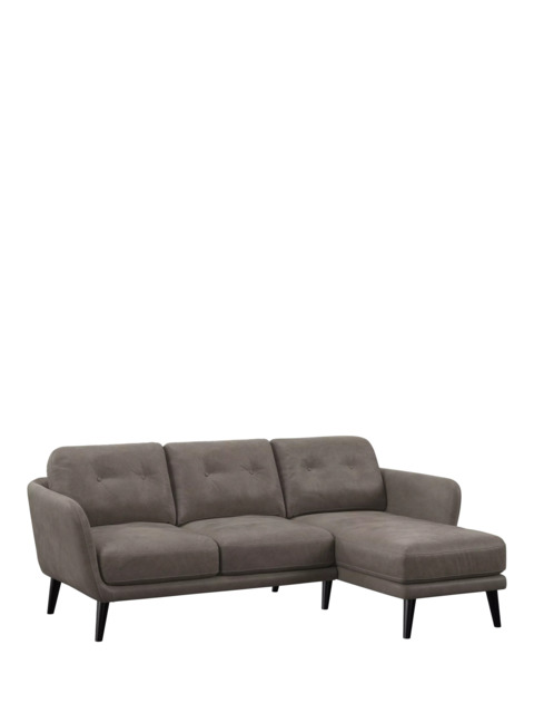 John Lewis Arlo RHF Chaise Leather Sofa, Dark Leg - image 1
