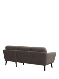 John Lewis Arlo RHF Chaise Leather Sofa, Dark Leg - thumbnail 4