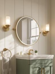 John Lewis Haworth Touch Control Illuminated Circular Bathroom Mirror - thumbnail 4