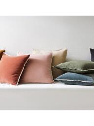 West Elm Classic Cotton Velvet Cushion Cover, Sand - thumbnail 6