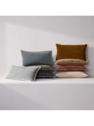 West Elm Classic Cotton Velvet Cushion Cover, Sand - thumbnail 4