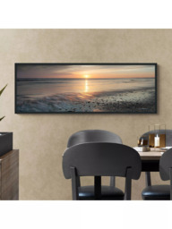 John Lewis Mike Shepherd 'Ebb & Flow' Framed Canvas Print, 44 x 124cm, Orange/Multi - thumbnail 2