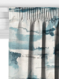John Lewis Shiomi Made to Measure Curtains or Roman Blind, Teal - thumbnail 3