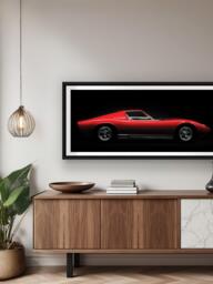 Brookpace Lascelles Lamborghini Miura Bertone Framed Photographic Print, 51 x 101.5cm, Red/Black - thumbnail 2