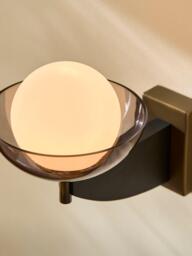 MADE Layla Glass Orb Wall Light, Black - thumbnail 3