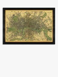 Brookpace Lascelles 'London, England, 1843' Map Framed Print, 50 x 71cm - thumbnail 1