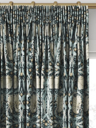 William Morris At Home Pimpernel Velvet Made to Measure Curtains or Roman Blind, Indigo - thumbnail 2