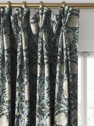 William Morris At Home Pimpernel Velvet Made to Measure Curtains or Roman Blind, Indigo - thumbnail 6