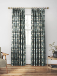 William Morris At Home Pimpernel Velvet Made to Measure Curtains or Roman Blind, Indigo - thumbnail 5